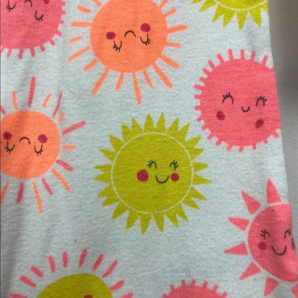 Carter’s Neon Sun print  no slip sleeper footie size 24 months